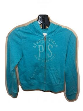 Aeropostale PS Teal Zip-Up Hoodie